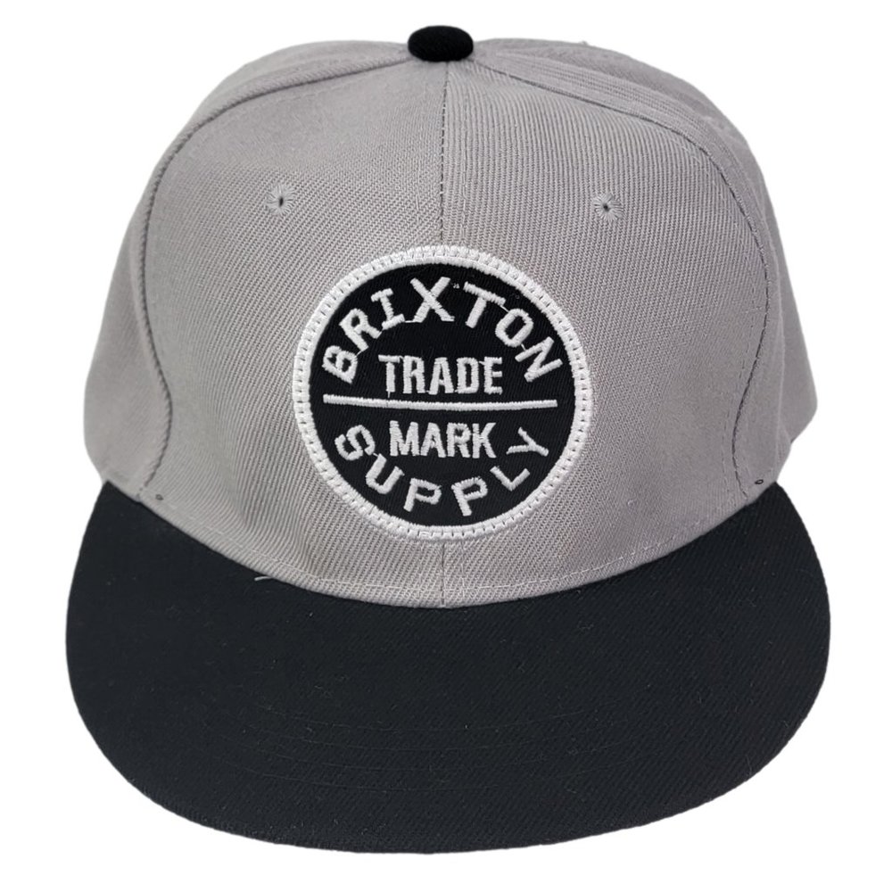 Brixton Supply‎ Trademak Logo Hat Adjustable Snapback Baseball Cap Gray Black